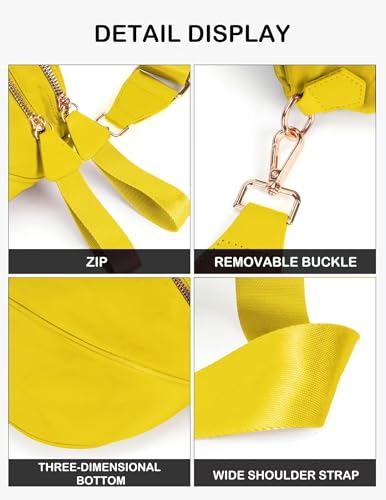 Image of FEIBOON Spacious Nylon Crossbody Bag Bum Bag Handbags Wallets Purses Trendy Shoulder Bag for Women