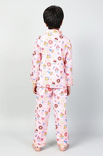 Image of Kids Nightwear Printed Full Sleeves Shirt-Pyjama Set for Kid's Baby and Child's Unisex