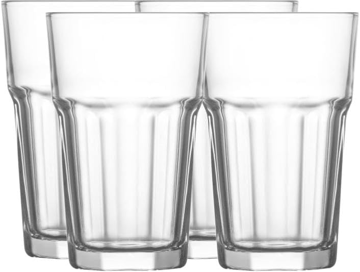 BOHEM'S Drinking Glasses, 12 Ounce Glass Water Cups, Glasses Drinking Set of 4, Stackable Glasses, Highball Glasses, Heavy Base Tumblers, Water Glasses for Soda, Juice, Milk, Coke, - Image 9
