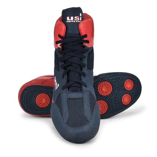 Image of USI UNIVERSAL 701W Wrestling Shoes, Comferto Sports Shoes for Wrestlers for Men & Women with Pu Suede, Mesh & Rubber Construction