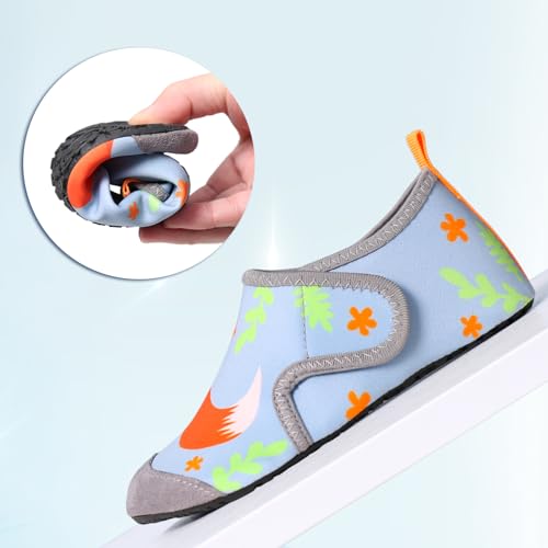 Tolaler Buty do wody dla dzieci, dziewczynek, chłopców, buty plażowe dla dzieci z grubą podeszwą, antypoślizgowe, miękkie i trwałe buty do wody dla dzieci, na basen i do ogrodu, 26-27 EU