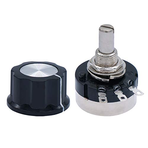 Taiss 2Pcs Rv24Yn20S 10K Potentiometer B103 Carbon Film Rotary Potentiometer Single-Turn Potentiometer With 2Pcs A03 Knob #TOP2