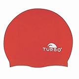 Fabricado en silicona Turbo Silicona Gorro de natación, Hombre, Rojo, Talla Única