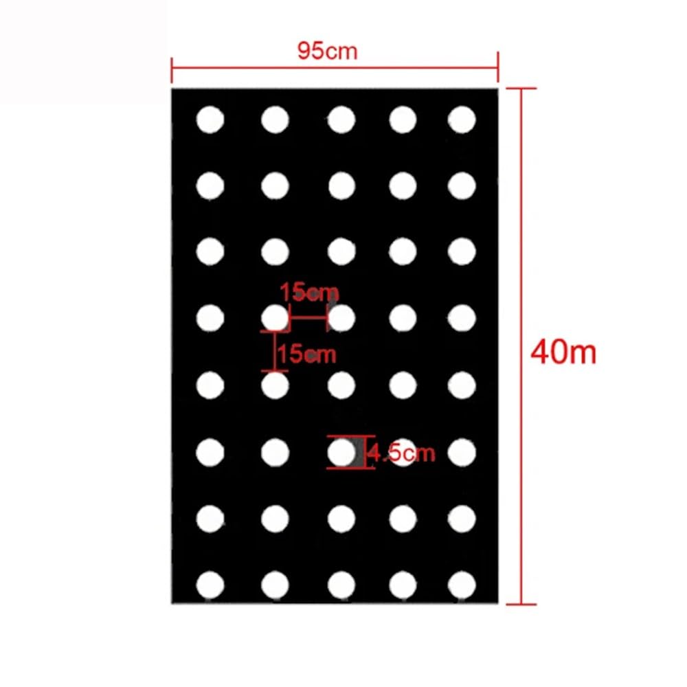 Film, Pacciame Perforato for Il Controllo delle Erbacce Agricoltura Film Allevamento Pacciame Veg Patch for Pomodoro Fragola Crescita Punch Foro da 4,5 Cm (Size : 0.95x40m)