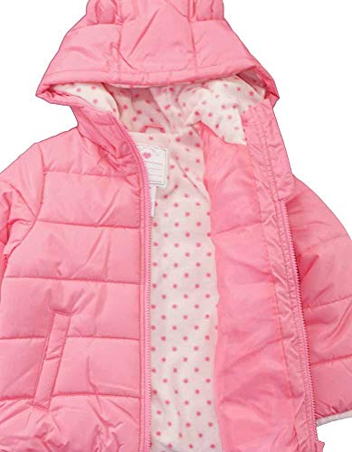 Carter's Little Girls' Pink 3D Ear Bubble Jacket2