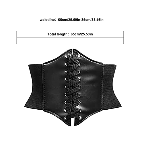 Damen Schnürkorsett 2 Stücke Steampunk Korsett Gürtel Retro Breite Korsett Gürtel Elastischer Gürtel Gebunden Gebundener… – Bild 3