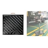 アウトリガー パッド、ベース リフトジャッキパッド、オフロードベース リフトジャッキベース、ジャッキベース、耐食性/耐老化性/耐圧性および耐摩耗性、積み重ねてさまざまな高さに対応できます、ジャッキが砂、土、草などの柔らかい表面に沈むのを防ぎ、ほとんどの吊り上げ用途に適し、クレーン、キャンピングカー、トラック、トレーラー、トレーラー、航空機器に幅広く適しています(300*300*40mm)