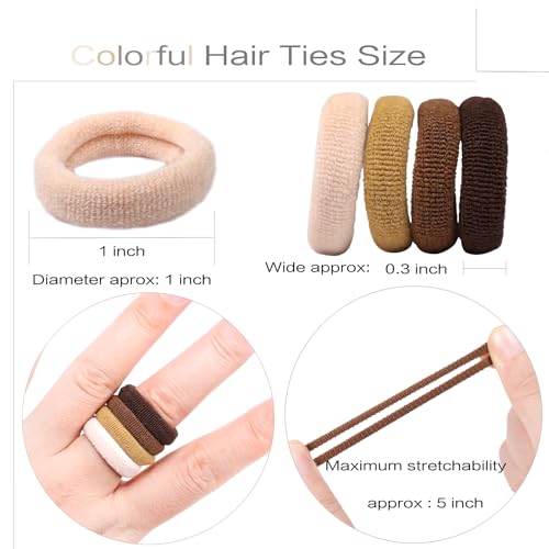 Image of 300PCS Cotton Toddler Hair Ties for Girls,No Crease Hair Ties