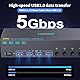 8K KVM Switch 4 PC 3 Monitors 4K@144Hz 8K@60Hz, HDMI 2.1+ 2 DisplayPort 1.4 KVM Switch 4 Port für 4 Computers share 3 Monitors und 4 USB Geräte, triple monitor kvm mit Wired Remote und 4 USB3.0 Kabeln