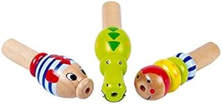 Goki 61972 Goki Mini Flute 'Animals' Made of Wood, L = 7.8 - 9.9 cm (Model Randomly, 1 Piece)