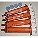 BAXA ExactaMed Oral Liquid Medication Syringe 5cc/5mL 4/PK Amber Medicine Dose Dispenser With Cap Exacta-Med BAXTER Comar Latex Free