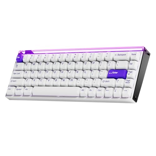 MelGeek MADE68 Pro+ Wired Gaming Keyboard, Magnetic Keyboard with Hall Effect, 65% Compact Rapid Trigger, Hot-Swappable, RGB Snap Tap & Adjustable Actuation, Online HIVE Custom (Purple)