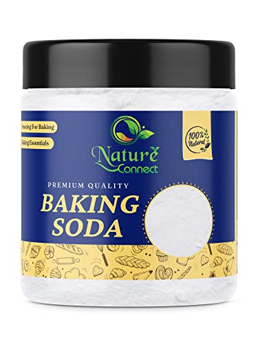Image of Nature Connect Baking Soda 300gm Used for Cleaning face Skin Teeth whitening Cooking Eating Sodium Bicarbonate Baking Soda for Cake, Powder Multi-Purpose [Jar Pack]