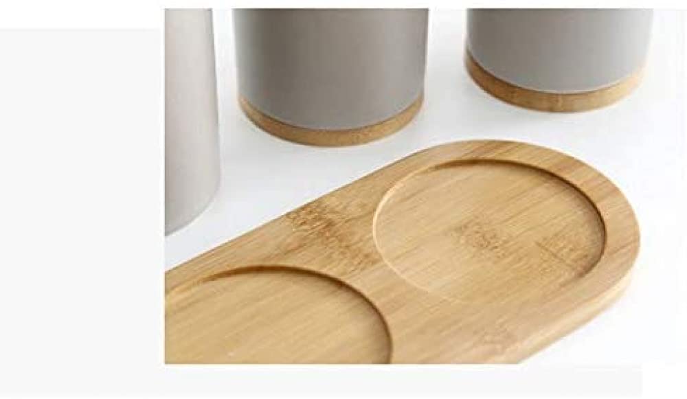Set di accessori da bagno Dispenser di sapone 4 Pezzi Spazzolino da Denti Bicchiere Mensola di bambù Set da bagno Accessori da bagno 4 Pezzi Bagno Quattro Pezzi
