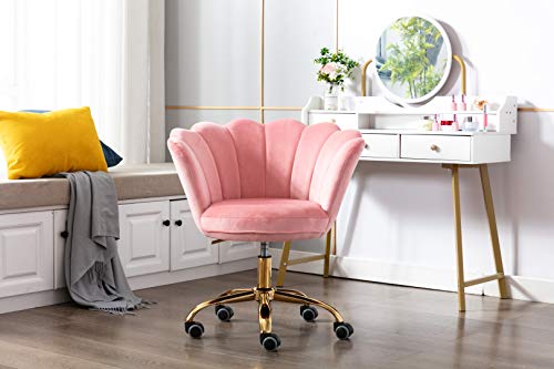 image for ZOBIDO Comfy Home Office Task Chair with Wheels, Cute Modern Upholster