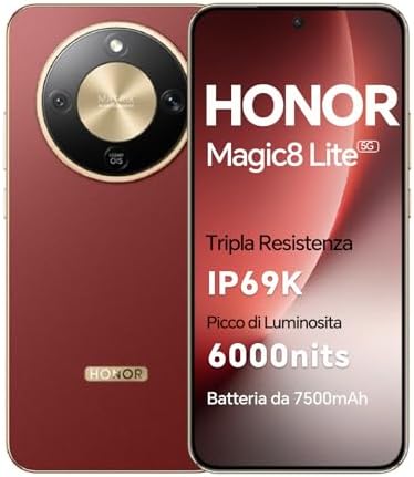 HONOR Magic8 Lite Smartphone 5G, Display AMOLED da 6,79 Pollici, ...