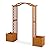 Moccha Wooden Garden Arbor with Planter - Outdoor Arbor Trellis for Climbing Plants, Roses, Vines, Outside Pergola Planter, Garden Arch for Lawn Backyard Wedding Ceremony Bridal Party (Natural)