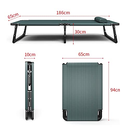 Folding Bed Opklapbaar bed Rollaway Guest Bed Cot Vouw Bed Draagbaar Vouwen Bed Frame met Schuim Matras for Slaapkamer Kantoor Heavy Duty Guest Bed - Afbeelding 3