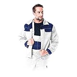 Deux poches avec velcro. Reis Mmbwn_L Multi Master Blouse de protection Blanc/bleu Taille L