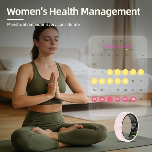 Image of Ceramic Smart Ring for Women, Pink Fitness & Sleep Tracker, #9