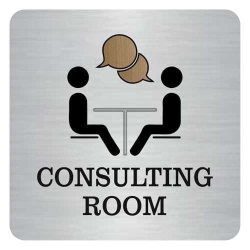 Image of CONFERENCE, CONSULTING ROOM Sign, 8x8 Inch, Durable Steel, Dual Mount