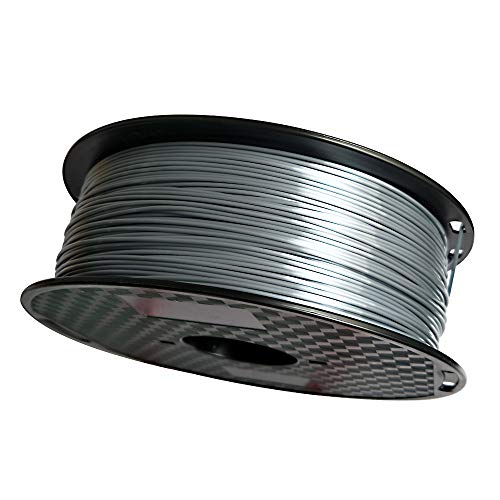 Silk Silver Pla 3D Printer Filament 1.75 Mm 1Kg 2.2 Lbs Spool 3D Printing Material Shine Silky Shiny Metallic Metal Cc3D Pla Filament Silver Color #TOP1