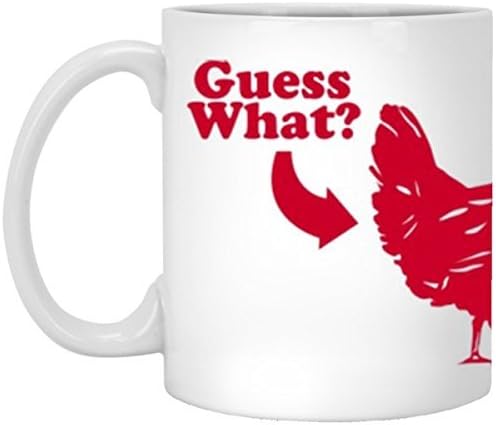 XGATML AMAHLE SkyUp Mugs - Guess What? Chicken Butt - 11 Ounce White Ceramic Coffee or Tea Mug