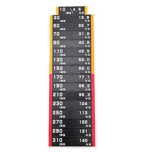 Easy Peels Off Weight Sticker for Home Fitness Gear Not Tool Needed Quick Installation with Tear Resistant PVC Materials Gym Sti