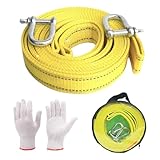 5M Abschleppseil Offroad, Auto Abschleppseil Set, Hochfestes Abschleppseil Pkw, Bergegurt für Auto, Abschleppseile für Auto,Abschleppseil, inklusive 1 Paar Handschuhe. Für die Fahrzeugrettung.