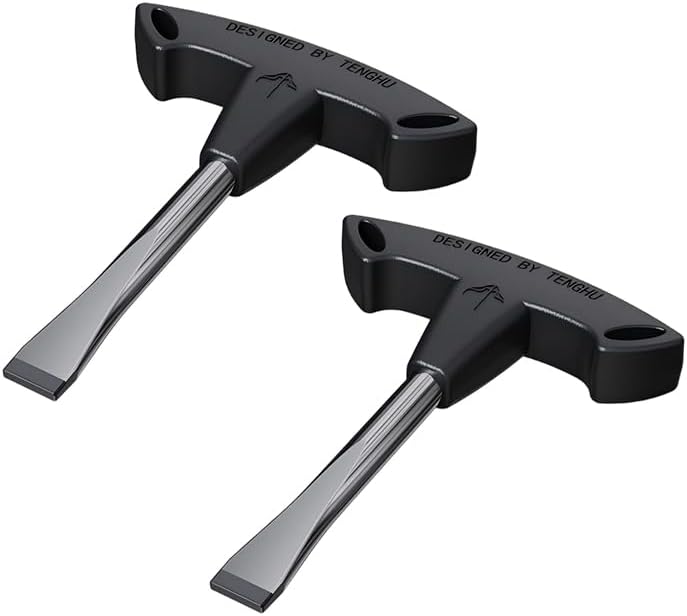 2 PCS T Handle Flat Head Screwdriver, T Handle Flathead Screw Drivers Assembly Tool for Slotted Screw Used on Quick Release Plate or Camera Tripod Monopod Small Flat Head Screwdriver