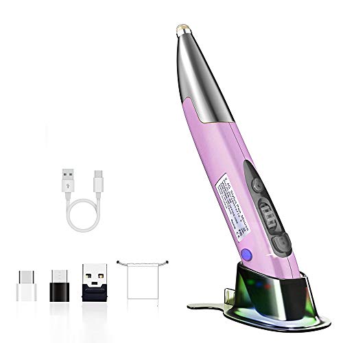 Caneta Mouse, Walory Três Modos 2.4G + BT3.0 + 5.0 Caneta Ótica Mouse Sem Fio 800/1200/1600DPI Mouse