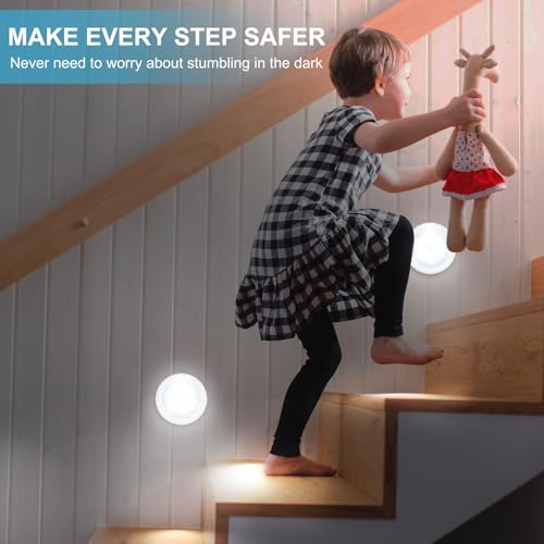 image for Mlambert 4 Pack Motion Sensor LED Night Light, Cordless Battery-Powere