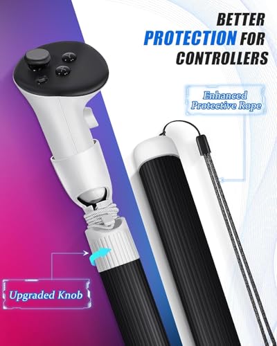 Image of New World VR Game Handle for Meta Quest 3S, Quest 3 and Oculus Quest 2 Controller Accessories,2-In-1 Long Arms for Gorilla Tag,Beat Saber,VR Handle Attachments Controller Extension for Quest 3 /3S & 2