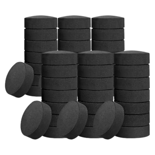 BEBEMOKO 70 Pastillas de Carbón Vegetal para Cocinar y Parrilla Portátil Carbón Rápido sin Humo de 40 MM para Barbacoas al Aire Libre Estufa y Chimenea Doméstica Suministros de Cocina