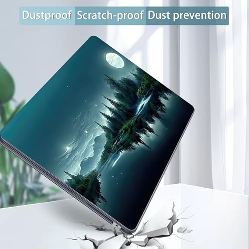 Image of Tuiklol for MacBook Air 13 inch Case M5 2026 M4 2025 M3 2024 M2 2022 Release Model A3449 A3240 A3113 A2681,Plastic Hard Shell Cover for MacBook Air 13.6 with Touch ID, Night Dark Forest