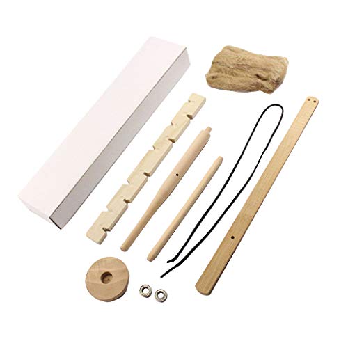 CapsA Bow Drill Kit Fire Starter Primitive Wood Survival Practice Friction Fire Tool Scout Outdoor Activity Kits Teaching Outward Bound Training (Yellow)