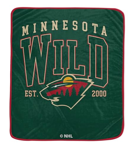 NHL Minnesota Wild Vintage Arch Block Ultra Soft Blanket