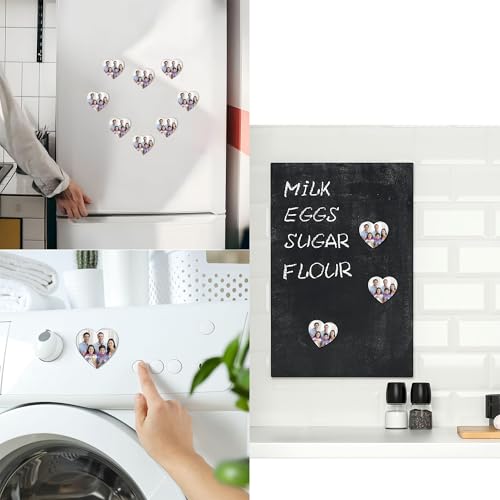 Imán decorativo de acrílico para refrigerador forma corazón miniatura 5