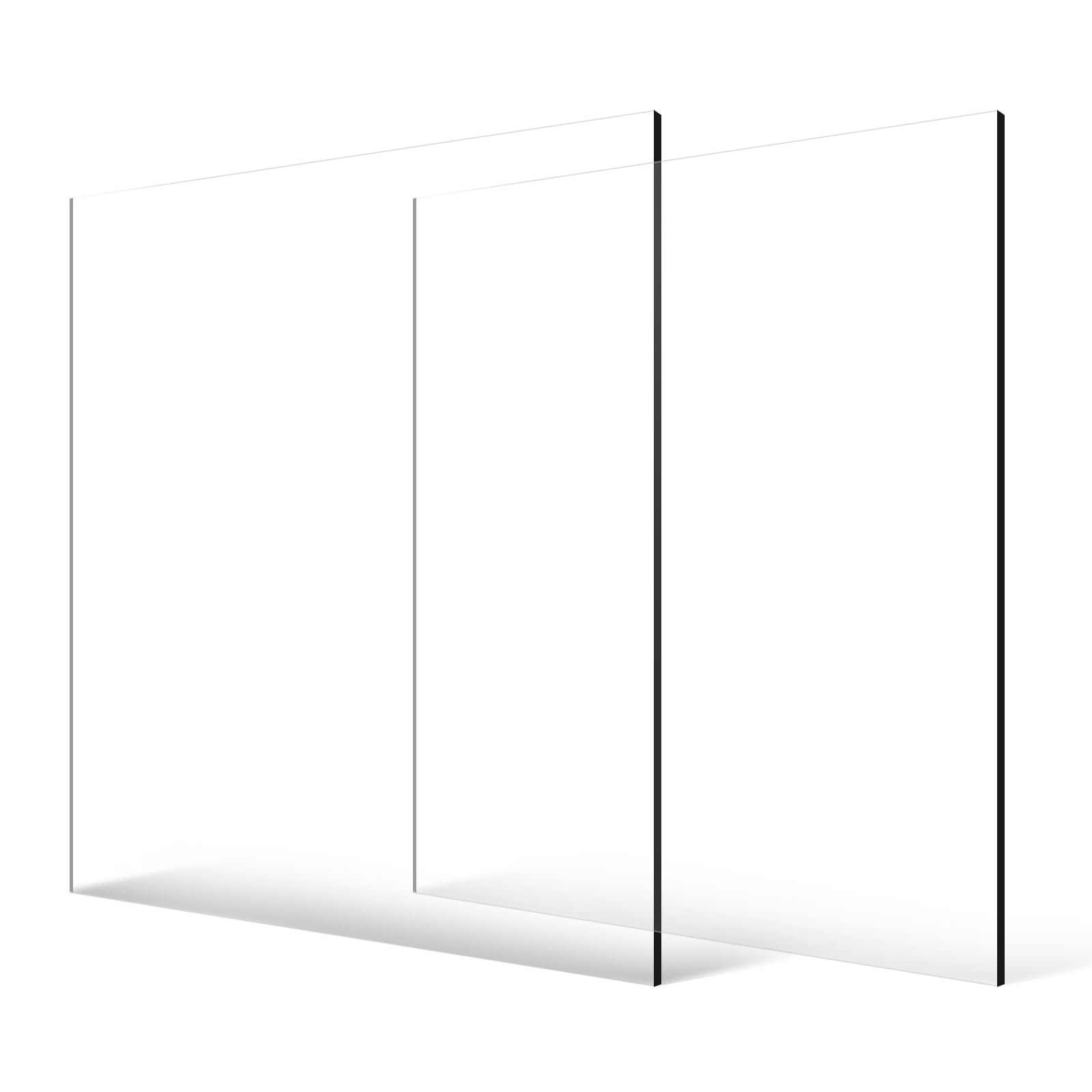 VEVOR Płyta akrylowa z pleksiglasu, zestaw 2 płyt z tworzywa sztucznego, 610 x 914 mm, grubość 6 mm, przezroczyste szkło z tworzywa sztucznego do projektów rękodzielniczych, szkło zapasowe do ramek na