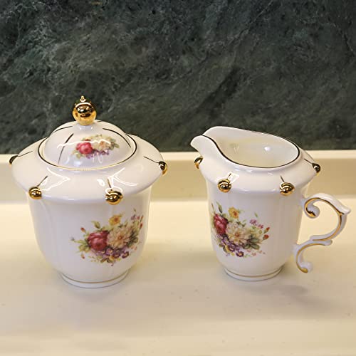 Acmlife Bone China Porcelain Tea Set For Adults, 21 Pieces English Vintage Tea Set With Teapot, Floral Tea Sets For Women Tea Party Or Gift, Service For 6 #TOP2