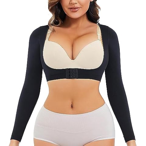 LODAY Upper Arm Shaper for Women Faja Post Surgery Slimming Compression Sleeves Shapewear Tops (Black, 2XL/3XL) Cover