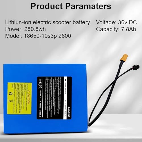 CWUU 36V 7.8Ah Rechargeable Replacement Battery - 6.77 * 5.19 * 1.49 Inches - 1