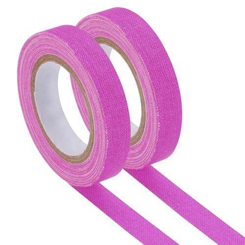 Image of PATIKIL Neon Gaffer Cloth Tape, 0.4 Inch x 32.8 Feet Colored Cotton Glow Tape Markers Fluorescent Blacklight Glow in The Dark Reflect Tape Stickers for Party Decorations, Purple