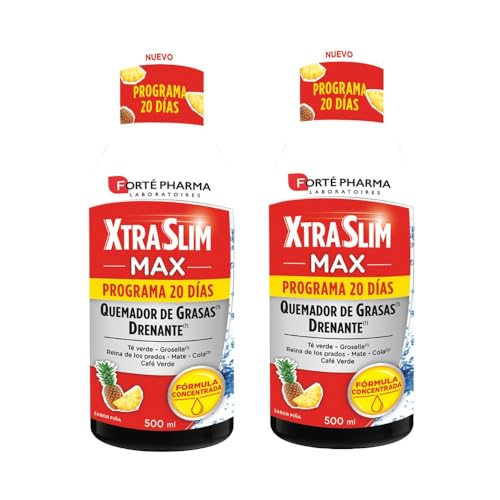Duplo XtraSlim Max es un complemento alimenticio a base de té verde, grosella, mate, reina de los prados, cola y café verde