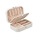 Produktbild Kitchnexus Kleine Schmuckkästchen Schmuckbox aus PU-Leder, Kleines Tragbar Reisen Schmuckkasten, Geschenk für Mädchen und Damen - Weiß