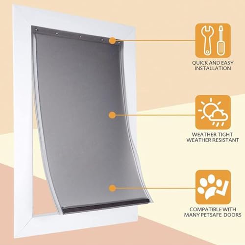 Aba de porta grande translúcida flexível durável para substituição de TPU para animais de estimação