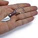 JPCRMOV Mini couteau à clés, couteau de cou, mini mannaia cuisine (objets de scche), Couteau de poche EDC pour ouvrir des boîtes, taille la corde, cadeau (Viking-Satinate)