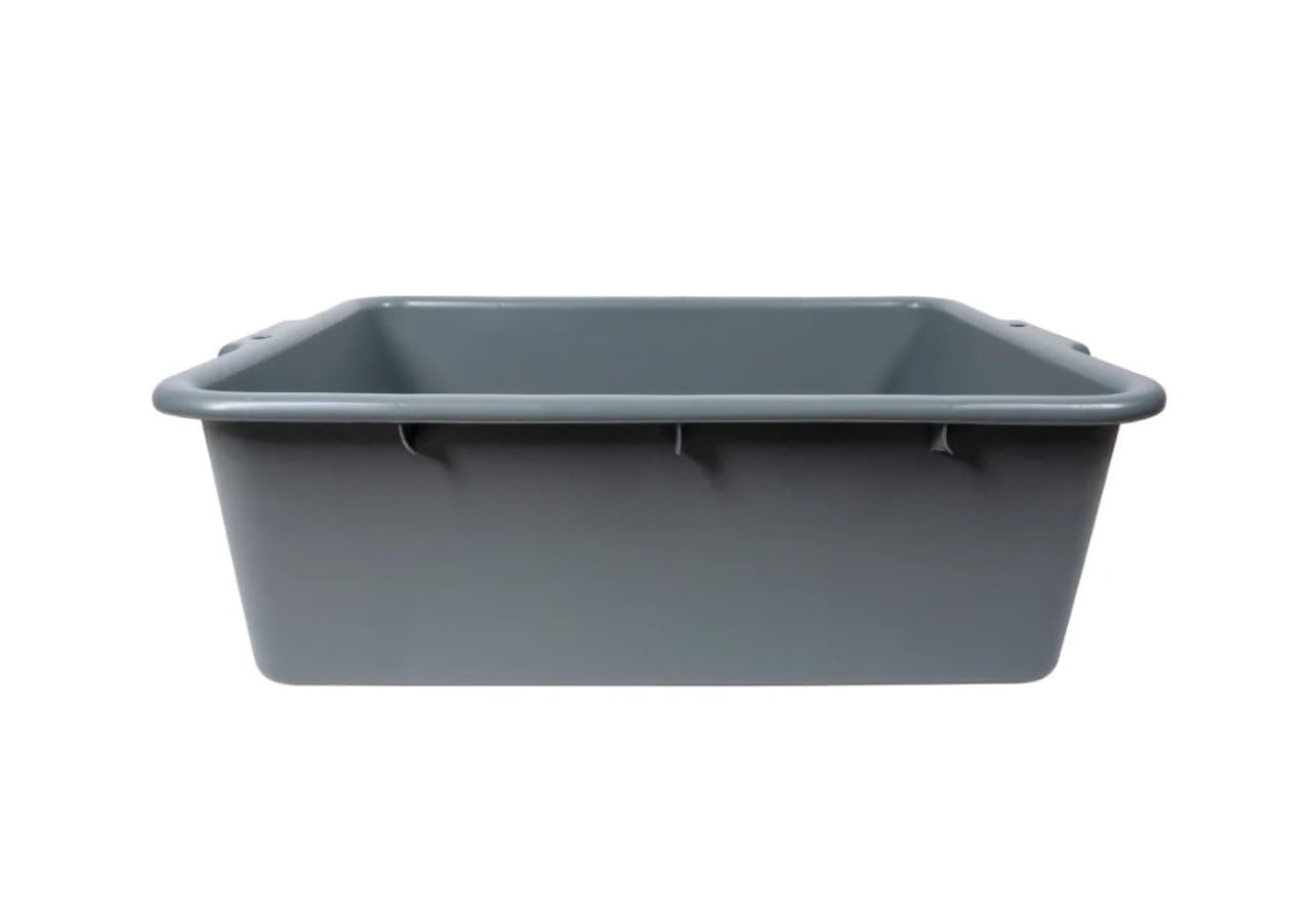Soro Essentials- 21-1/2" x 15" x 7" Deep Commercial Bus Box Tub Gray Color Plastic - Tote Box Tubs Box Utility Bus Tub Food Service Bus Tub Wash Basin Dish Tub Storage Organizer for Kitchen