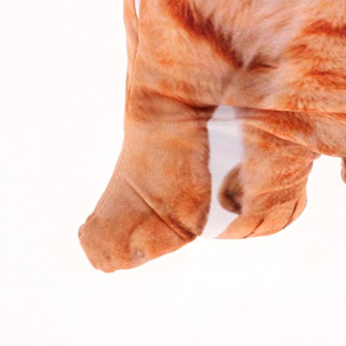 Cojín de peluche con forma de gato amarillo para niños 4