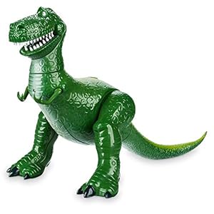 Disney Store: Rex, Figura de acción de Toy Story con Voz e interactiva, 30 cm, más de 11 Frases en inglés, Habla con Otras Figuras, Cuello, Boca, Patas y Cola articuladas, Mayores de 3 años
